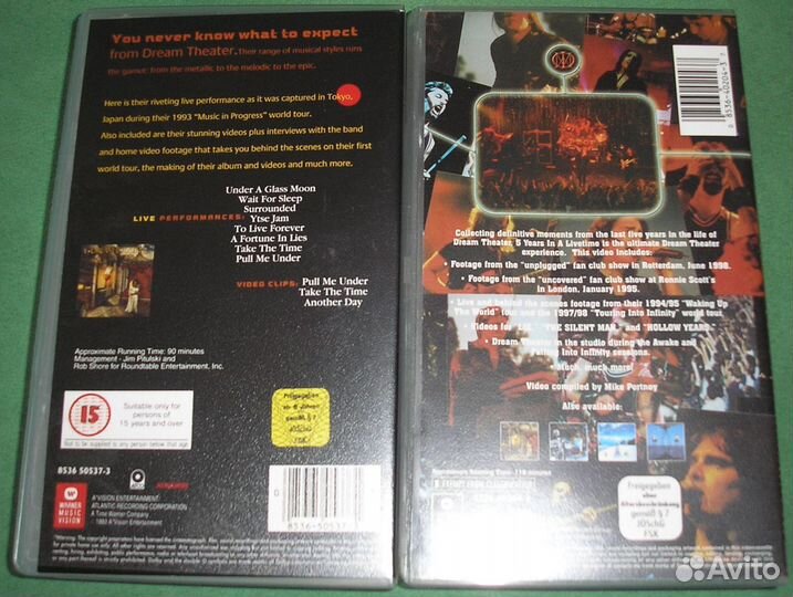 Rush, Dream Theater, Fates Warning на VHS