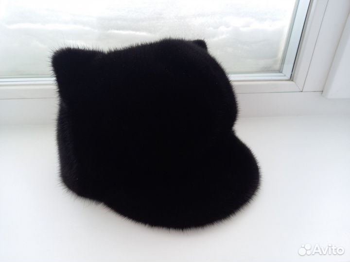 Норковая кепка, (шапка) с ушками