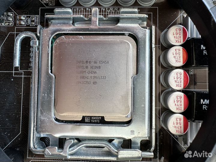 Материнская плата LGA775 + Xeon E5450 + память 8Гб
