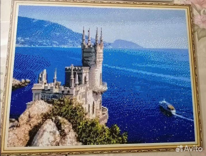 Картина из алмазной мозаики готовая на подрамнике