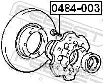 Шпилька колёсная 0484-003 Febest