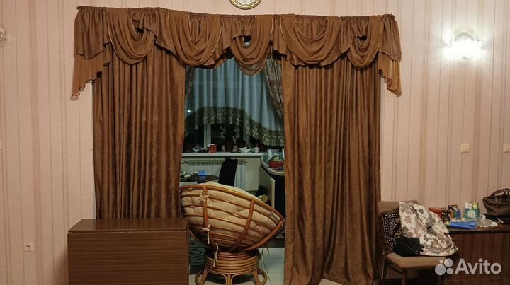 Шторы с ламбрекеном бу