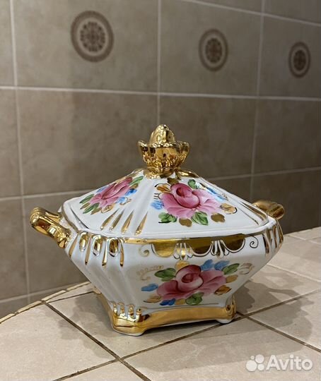 Сахарница Гжель