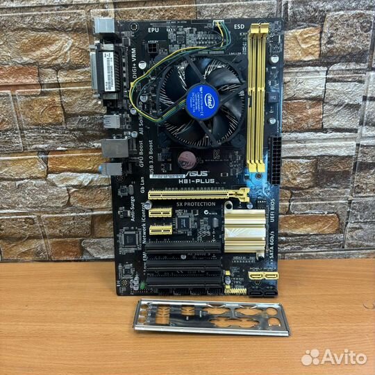 Комплект Asus H81-plus LGA 1150 + G3240 + Кулер
