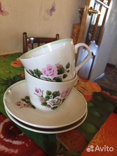 Чашка, чайник, сахарница, бокал, молочник