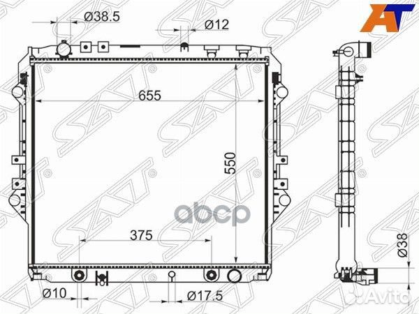 Радиатор Toyota Hilux Pick Up 15-20 TY0018 Sat