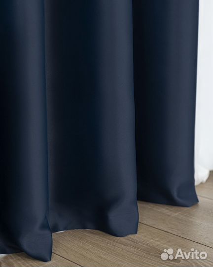 Шторы блэкаут марсель индиго готовые и на заказ