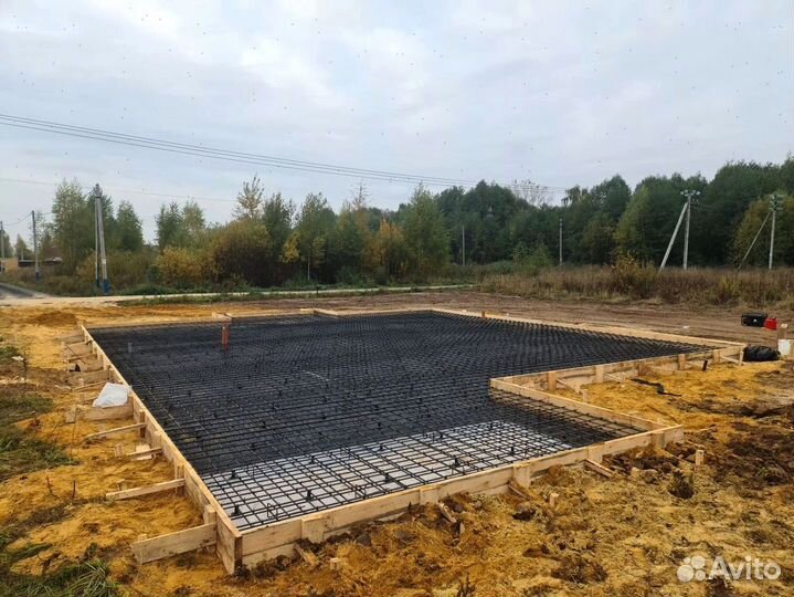 Фундамент плита Ленточный Под ключ