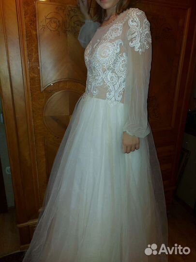 Свадебное или вечернее платье 52-54 р