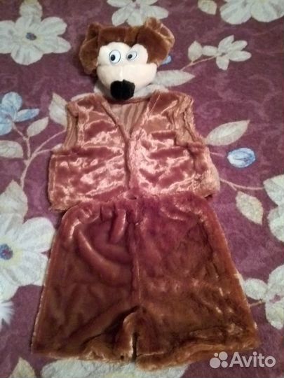 Костюм зайка, медведь, волк, лиса, ежик, собака