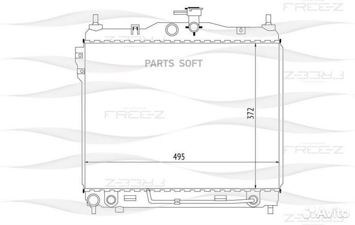 Радиатор охлаждения hyundai Getz 02- 253101C150