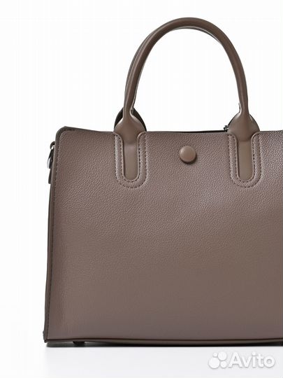 Сумка женская тоут тёмно-бежевая