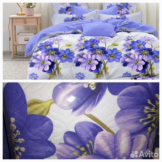 Кпб с одеялом зима-лето Поплин, Сатин, новое