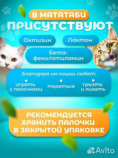 Палочки мататаби для кошек с кошачьей мятой