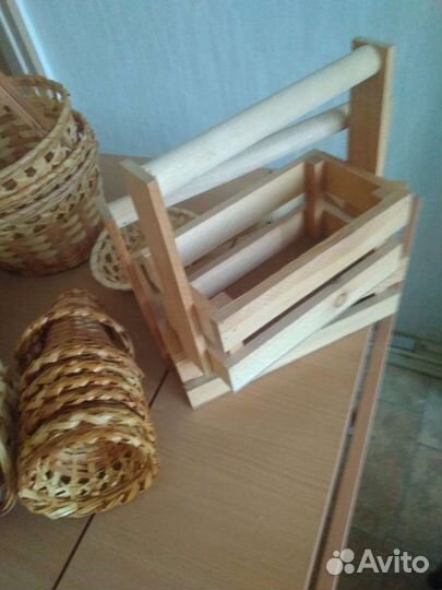 Плетенные корзины разных размеров