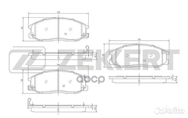 Колодки торм. диск. передн. Hyundai H-1/Starex