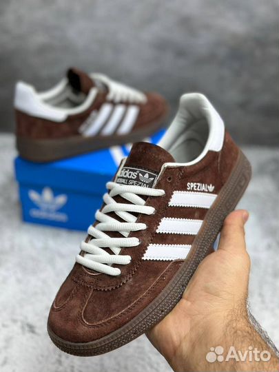 Кеды adidas spezial замшевые коричневые натуралка