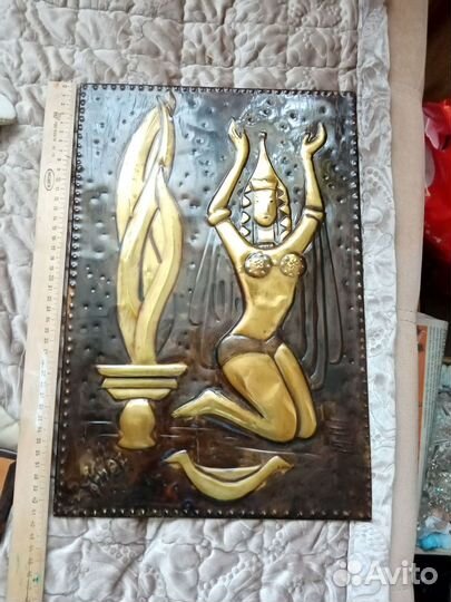 Картина медная чеканка СССР