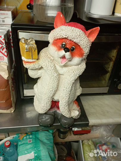 Гипсовая фигура лисы б.у