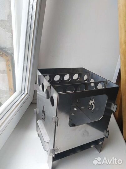 Топка из нержавейки. Щепочница