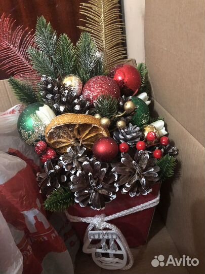 Новогодняя композиция на стол