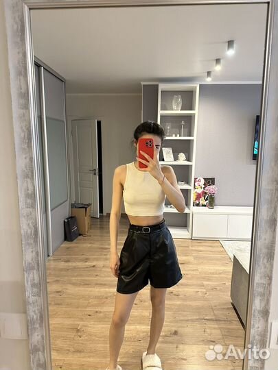 Шорты кожаные