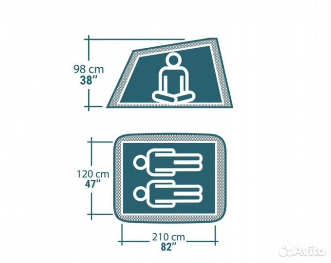 Палатка quechua 2 seconds 2