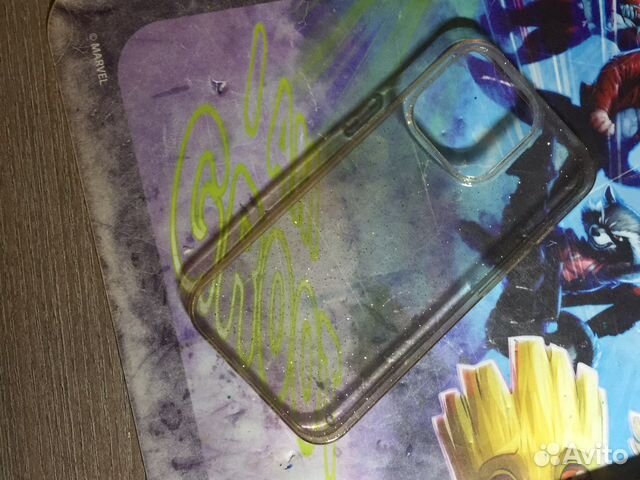 Чехол на iPhone 13 про прозрачный с блёстками