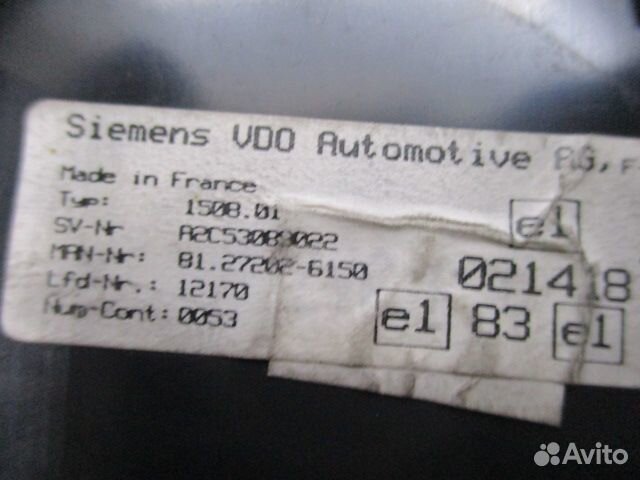 Панель приборов MAN 81272026150