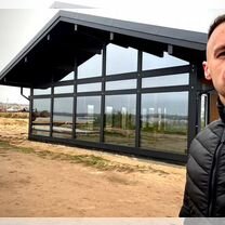 Дом из клееного бруса в стиле Факверх 130 кв.м