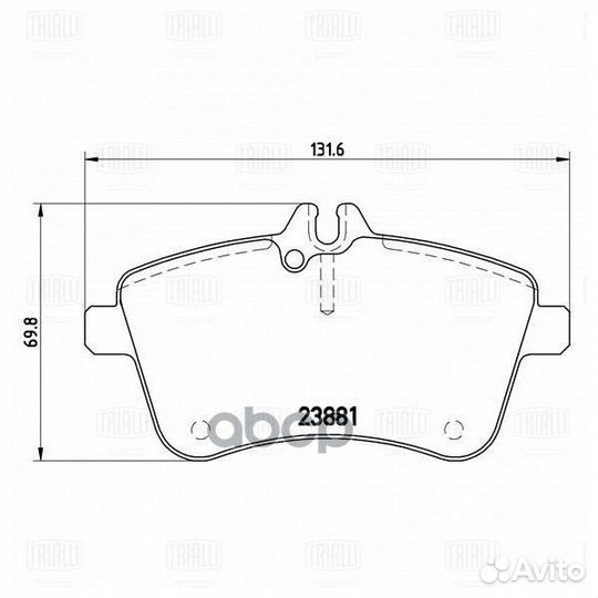 Колодки торм. для а/м Mercedes A (W169) (04) 2