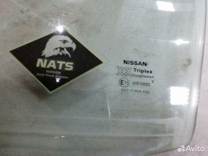 Стекло двери перед.лев.Nissan Primera P11E 1996-02