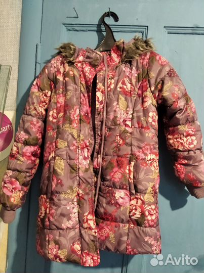 Куртка для девочки,теплая, б/у