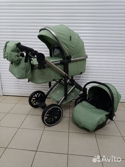 Новая коляска 3 в 1 с отличной амортизацией Luxmom