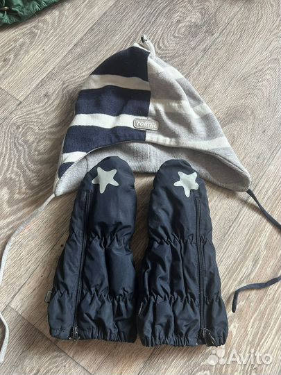 Шапка reima и варежки