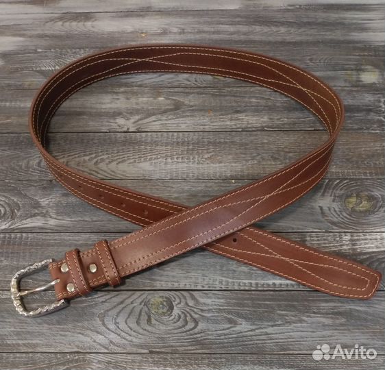 Ремень джинсовый стальная пряжка