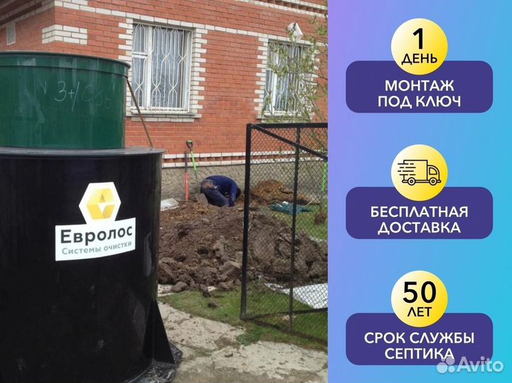 Септик (под ключ, с установкой)