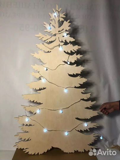 Елка новогодняя деревянная вечная 120 см