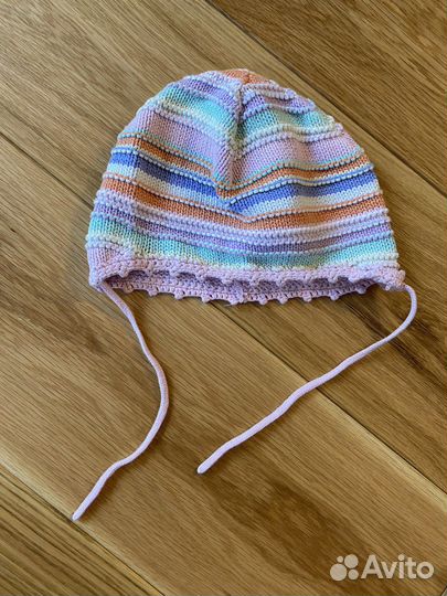 Шапка для девочки демисезонная 42 хлопок
