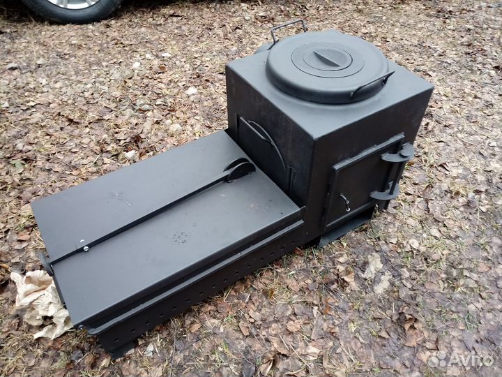 Мангал с печкой под казан новый