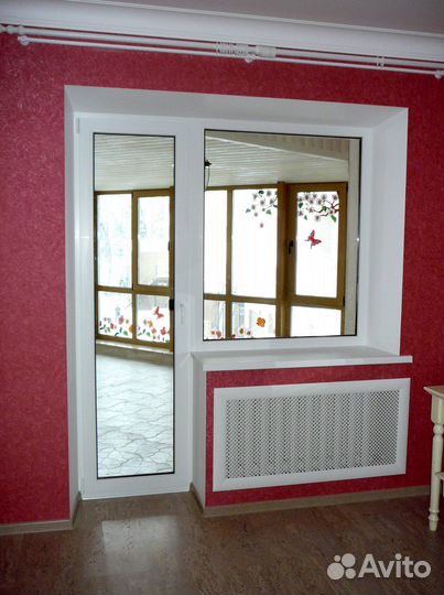 Выход на балкон с обшивкой