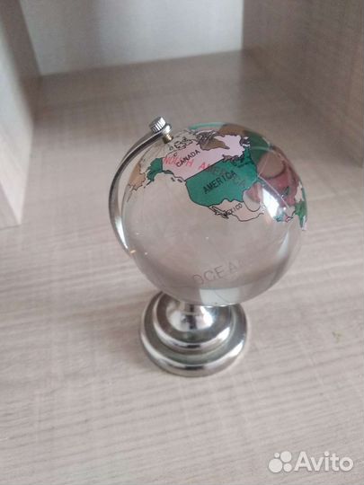 Мини глобус из хрусталя,со странами мира