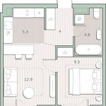 1-к. квартира, 36,5 м², 11/27 эт.