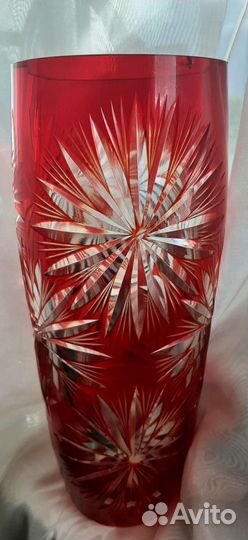 Большая хрустальная ваза гхз, 