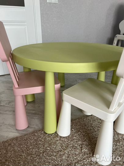Детский стол и 2 стула икеа IKEA mammut
