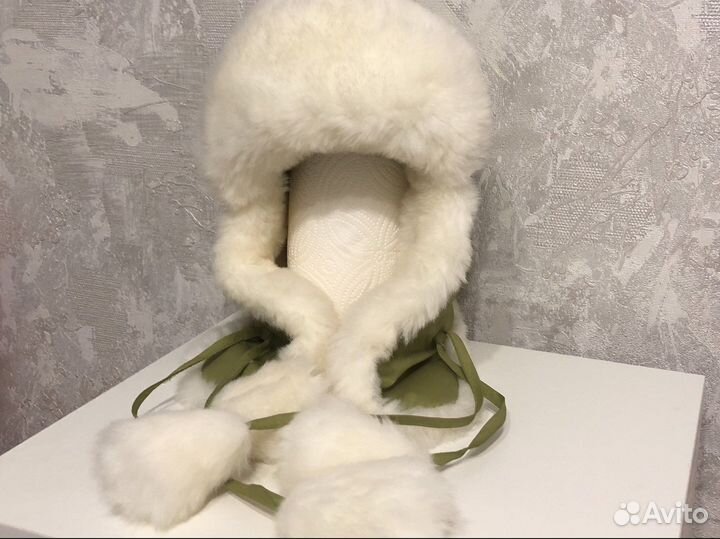 Шапка ушанка меховая детская зимняя