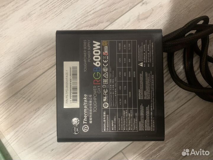 Блок питания Thermaltake Toughpower GX1 RGB 600W