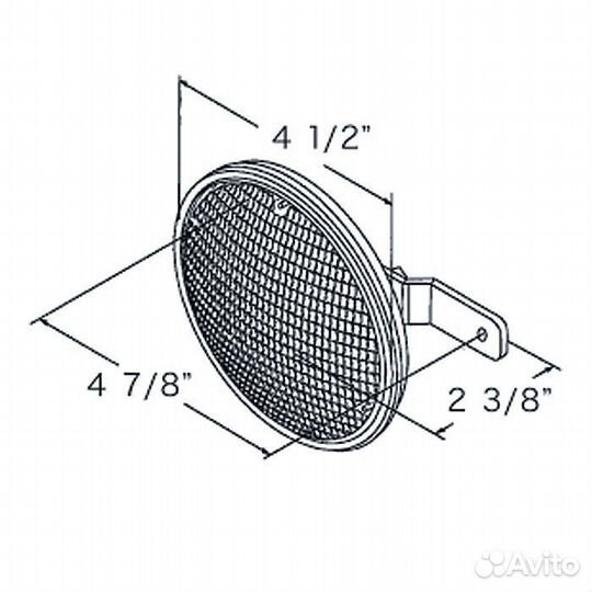 Прожектор палубный светодиодный, круглый 115 мм, в