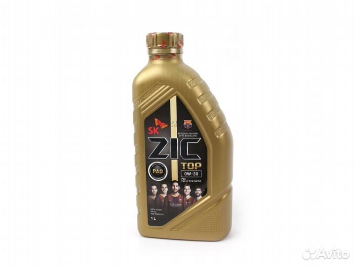 ZIC TOP 0W30 (1L) масло мот. синтAPI SL, acea