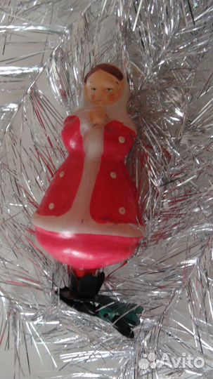 Старинные ёлочные игрушки на прищепке.Морозко СССР